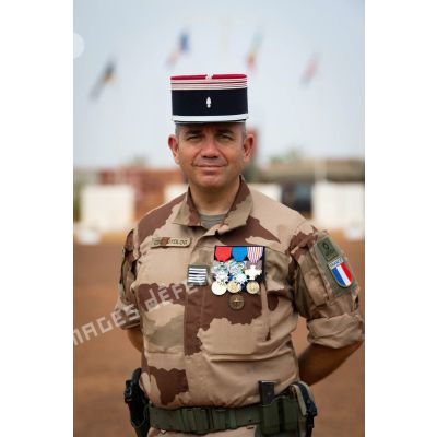 Portrait du colonel Marc Delavernhe du 516e régiment du train (RT) à Gao, au Mali.