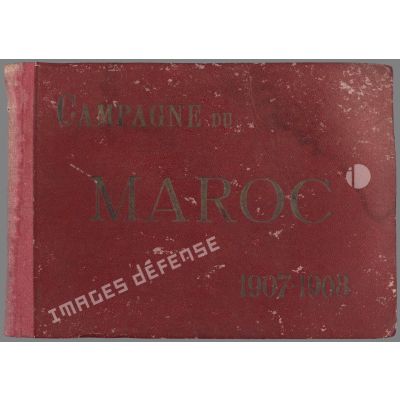 Couverture du premier album de cartes postales du général Albert d'Amade portant sur la campagne du Maroc (1907-1908).