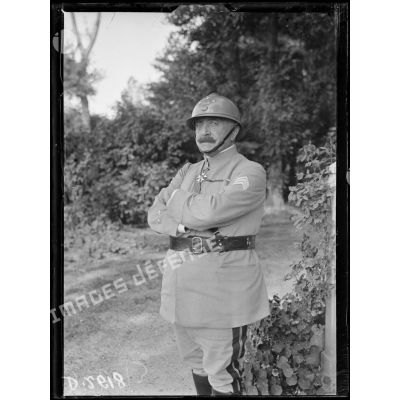 Choisy-au-Bac, Oise, le général Pajolle, commandant de la 81e division territoriale. [légende d'origine]