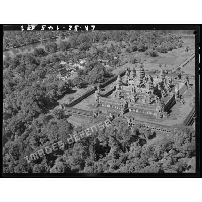 Vue aérienne d'Angkor Vat.