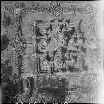 Vue aérienne du temple Bayon.
