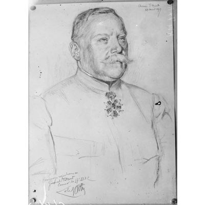 Boucle de la Cerna. Portrait du général Tétart, dessin de Lobel Riche. [légende d'origine]
