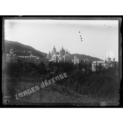 Mont Athos. Karyès. Skyte russe de Saint Andréa, dépendant du couvent de Vatopédi. [légende d'origine]