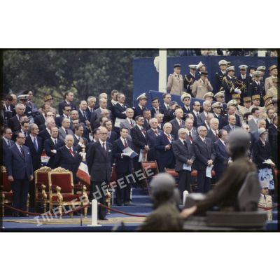 La tribune présidentielle lors du défilé du 14 juillet 1979 à la Bastille.