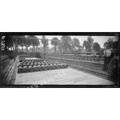 Blangy-Tronville (Somme), gare installée pour le ravitaillement de la grosse artillerie. [légende d’origine]