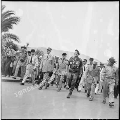 Visite du général De Gaulle à Saïda le 27 août 1959. [Description en cours]