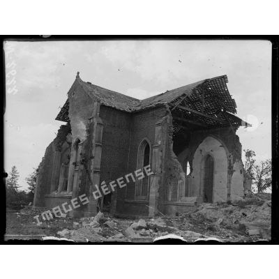 Grisolles, l'église détruite. [légende d'origine]