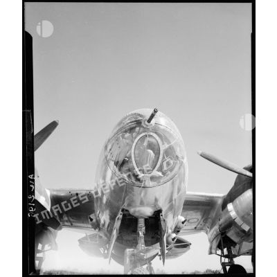 Poste mitrailleur avant d'un B-26 Marauder.