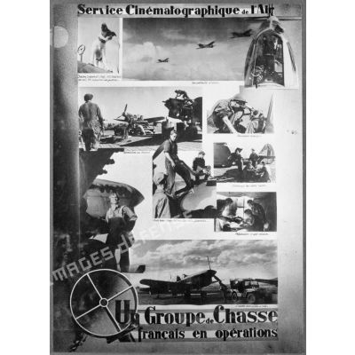 Affiche sur un groupe de chasse de l'aviation française.