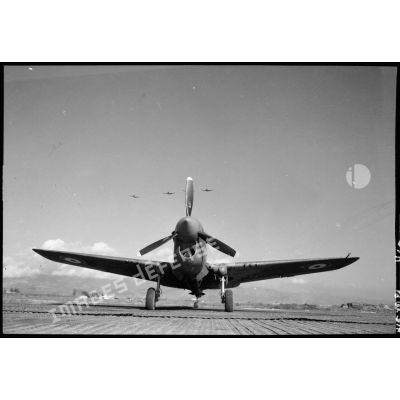 Vue de face d'un Curtiss P-40 Warhawk.