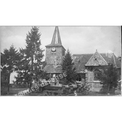 Laimont (Meuse). L’église en ruines. [légende d’origine]