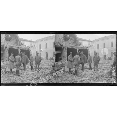 Castelfranco (Italie), maison détruite par le bombardement du 1er au 2 janvier 1918. [légende d’origine]