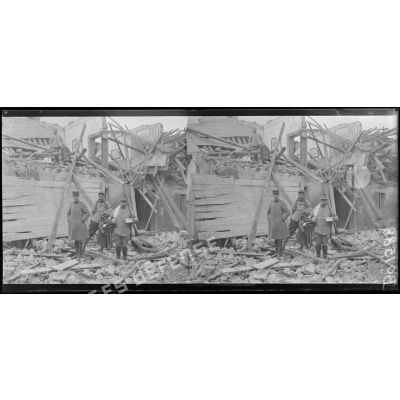 Castelfranco (Italie), maison détruite par le bombardement du 1er au 2 janvier 1918. [légende d’origine]