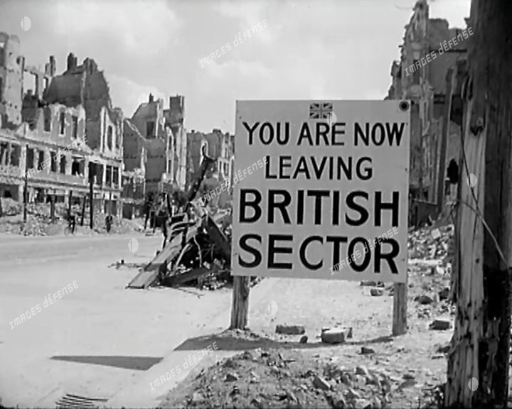Vue du secteur britannique de Berlin à l'été 1945