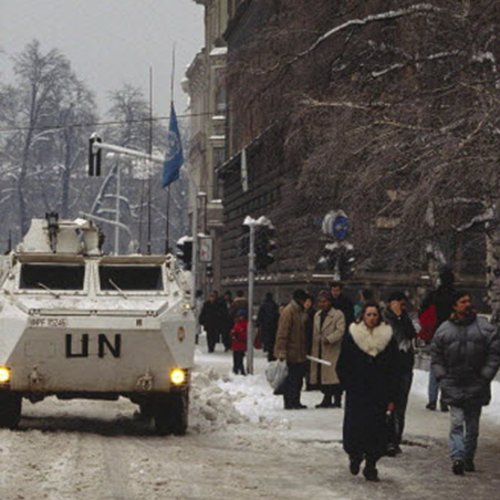 Chars de l'ONU pendant la guerre de Bosnie