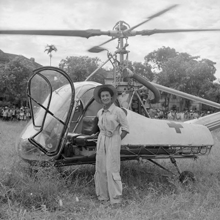 Valérie André, pilote d'hélicoptère en Indochine