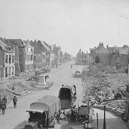 Ville détruite pendant la bataille d'Arras
