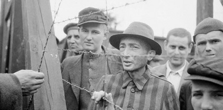 Prisonniers lors de la libération du camp de Vaihingen