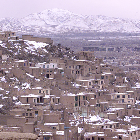 Vue de la ville de Kaboul en Afghanistan