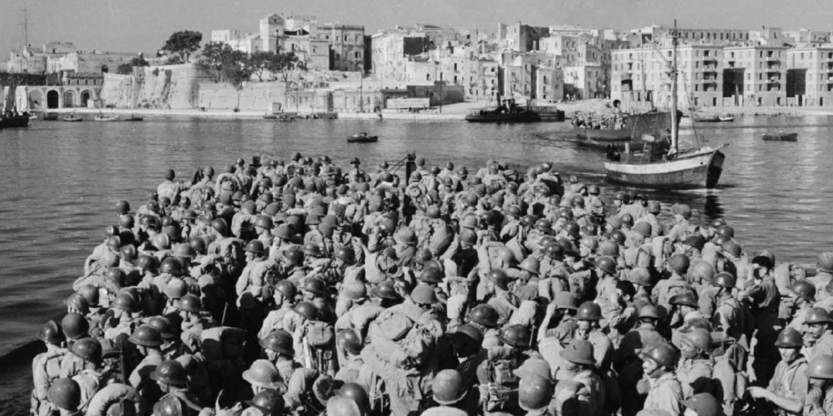 Troupes alliées lors du débarquement de Provence en août 1944